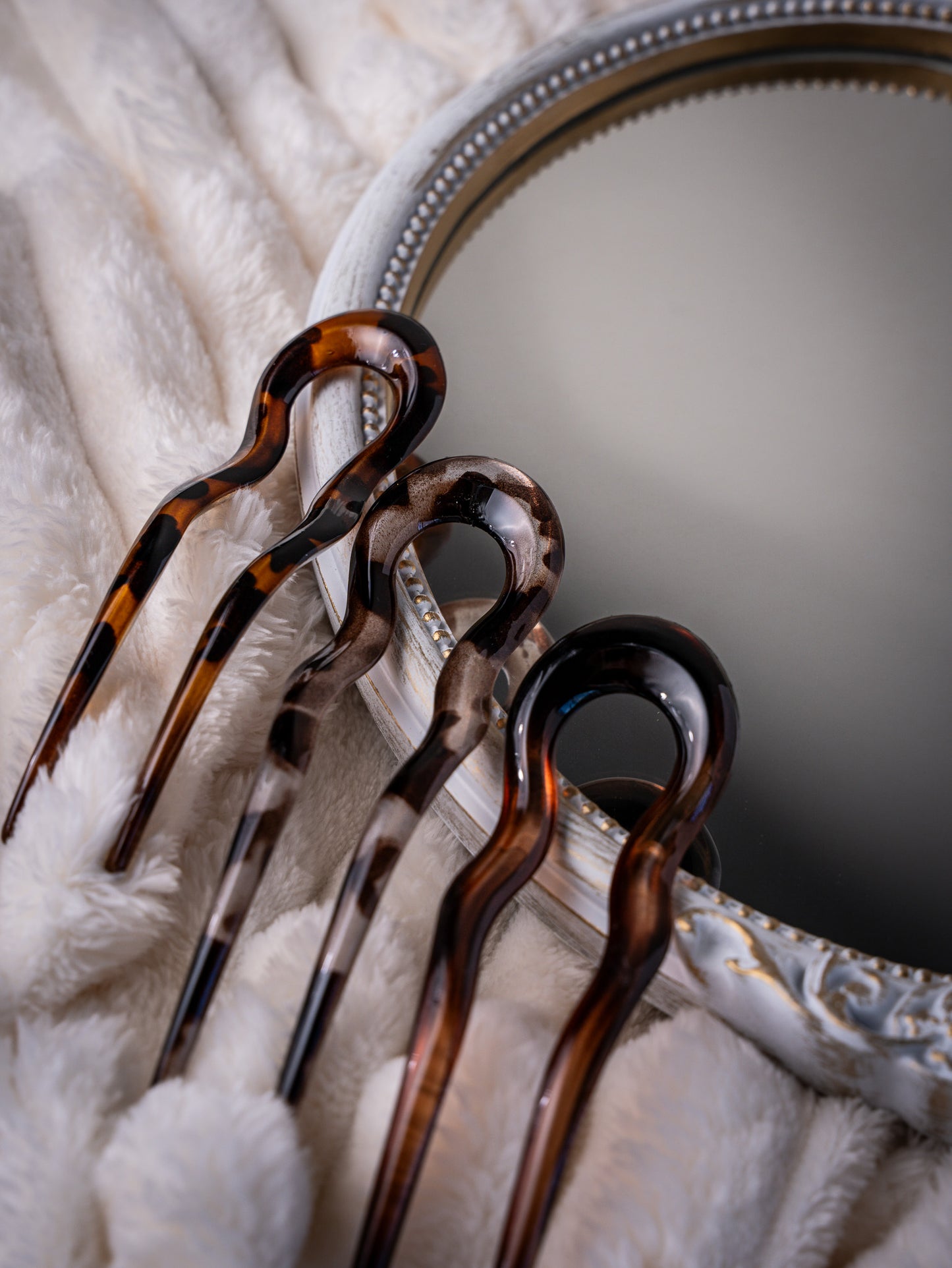 Brown Tortoise Hair Fork