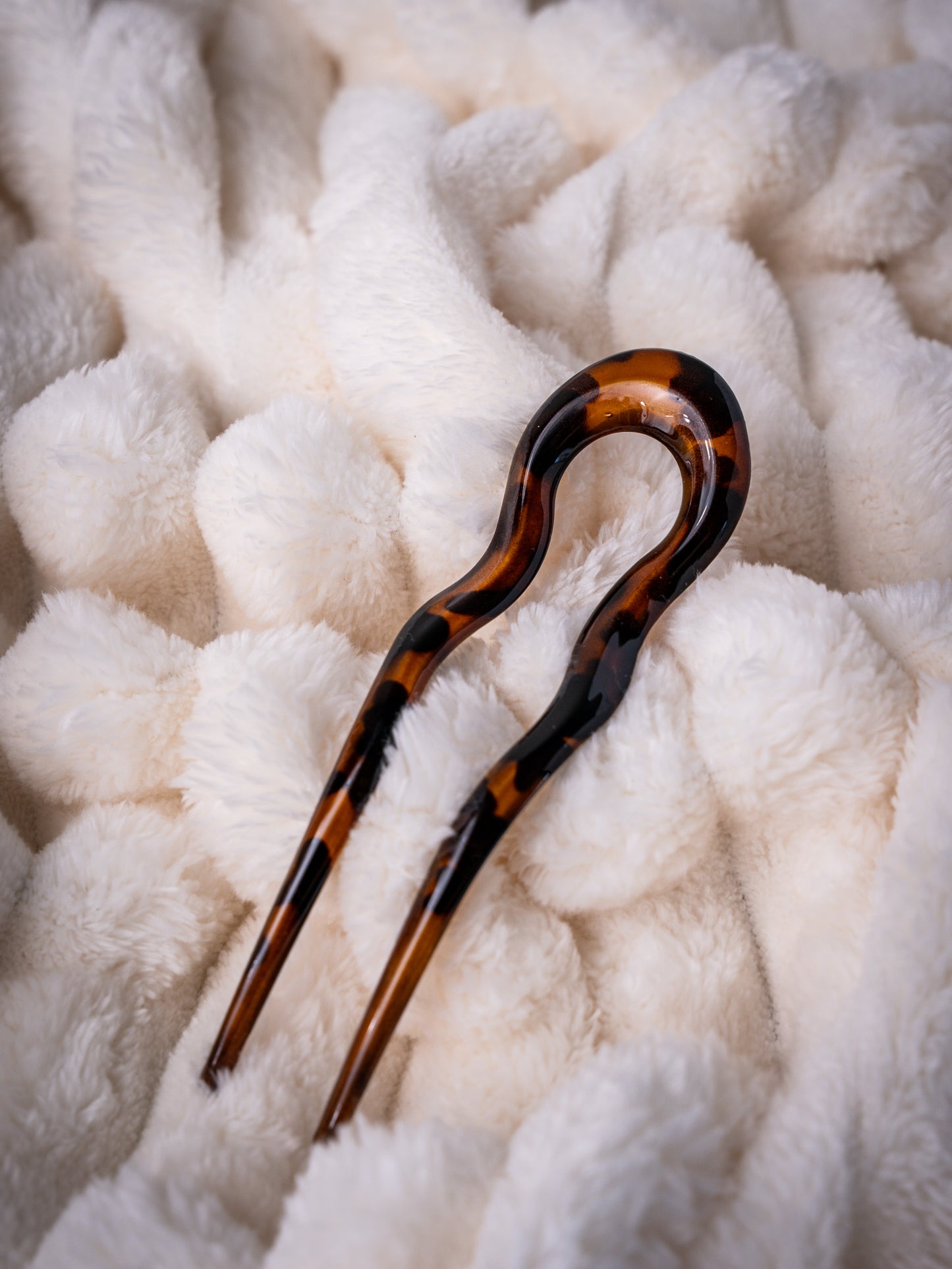 Brown Tortoise Hair Fork